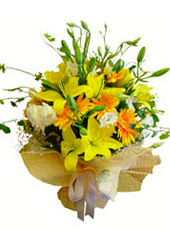 Yellow Lilies and Gerbera