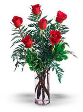 7 Red Rose vase
