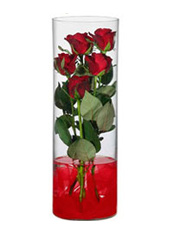 5 Red Rose vase